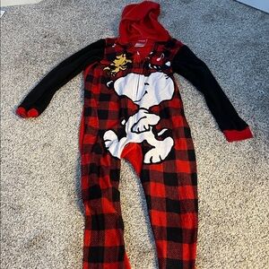 Peanuts Red and Black Snoopy Onesie